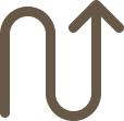Curved arrow pointing up
